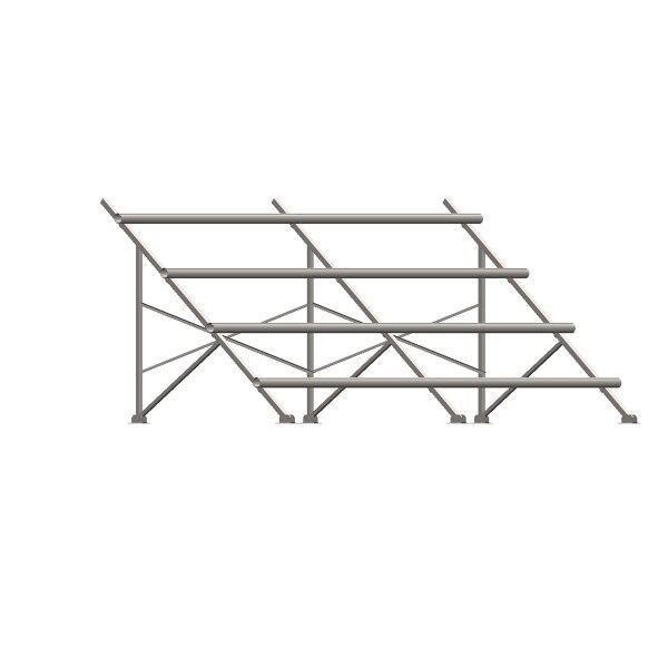 14 Module Static Angle Ground Mount [40°] Portrait (3 A-frames)